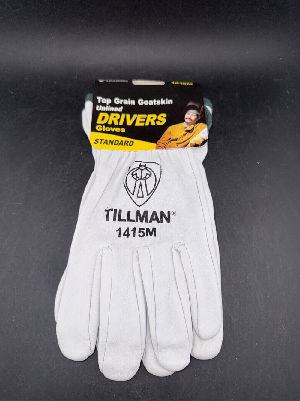 Tillman 1415M Goatskin Driver Work Gloves Medium Unlined Leather New